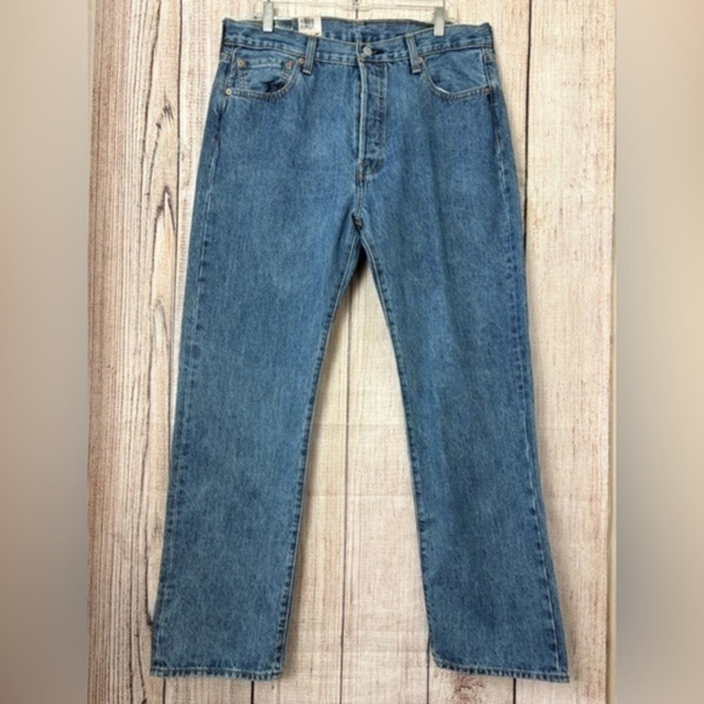 Levis Mens 501 Original Stretch Straight Leg  jeans size 36X32